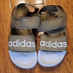 Adidas Men’s Adjustable Strap Sandals | Olive Green | Size 10